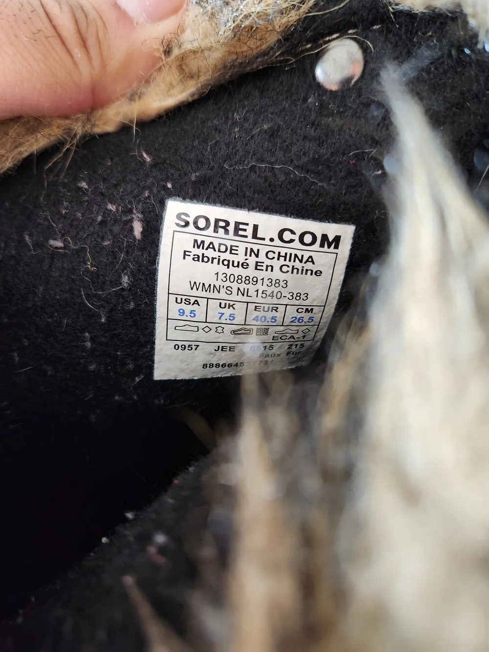 SOREL Joan Of Arctic Women Winter Snow Boots Waterproof Faux Fur Size 9.5